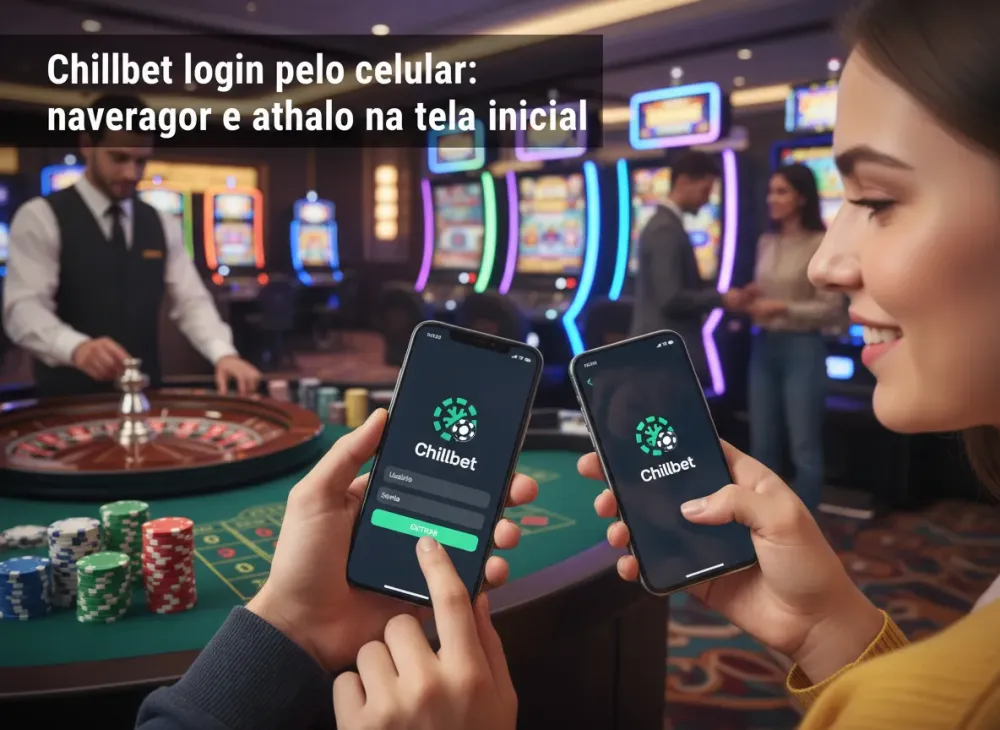 Chillbet login pelo celular: navegador e atalho na tela inicial
